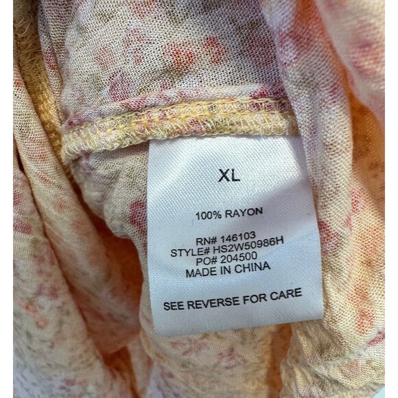 Hippie Rose Womens Juniors Floral Dress Yellow Ditsy Babydoll Adjustable Boho XL - Picture 5 of 9